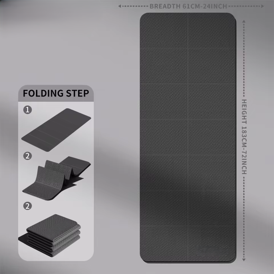Foldable Yoga Mat for Travel and Fitness