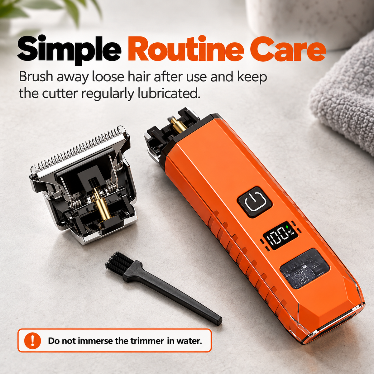 Digital T-Blade Hair & Beard Trimmer with 4 Guide Combs