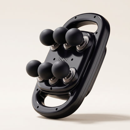 Six-Head Percussion Massage Gun with 9 Modes & Red Light