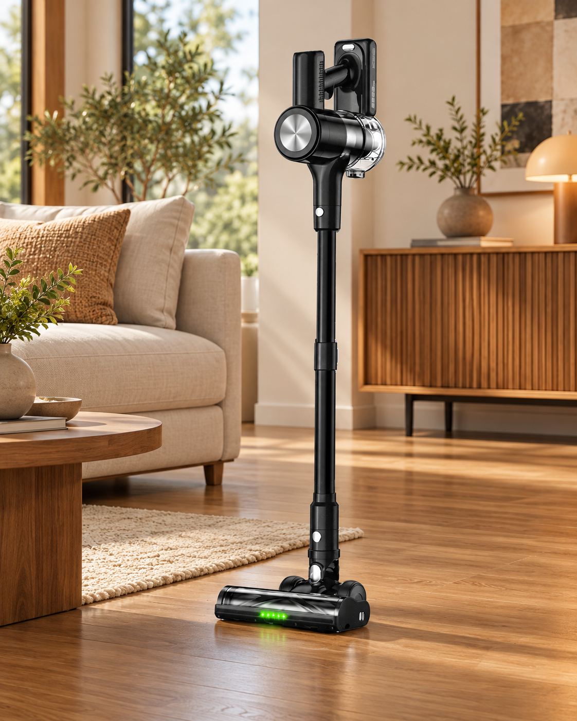 Self-Standing Cordless Vacuum Cleaner with LED Display (55kPa)