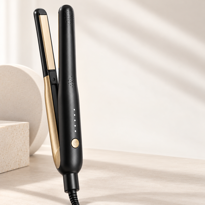 Mini Narrow-Plate Ionic Hair Straightener & Curler with 5 Heat Settings