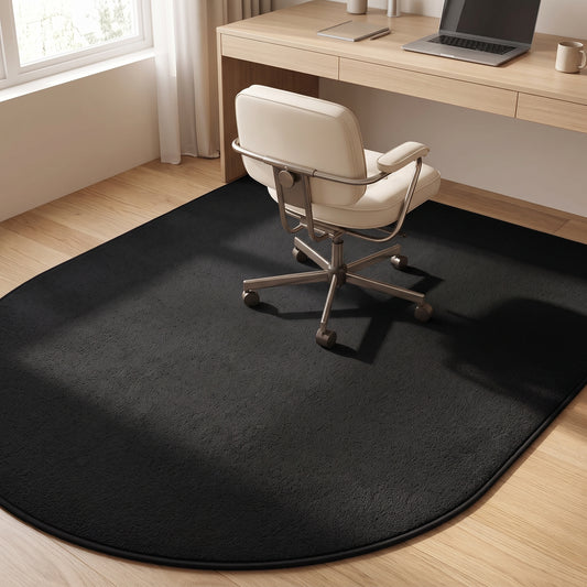 Soft Arched Office Chair Floor Mat with PVC Backing