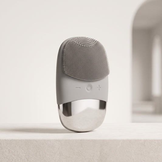 Sonic Silicone Facial Cleansing Brush with Dual-Surface Design