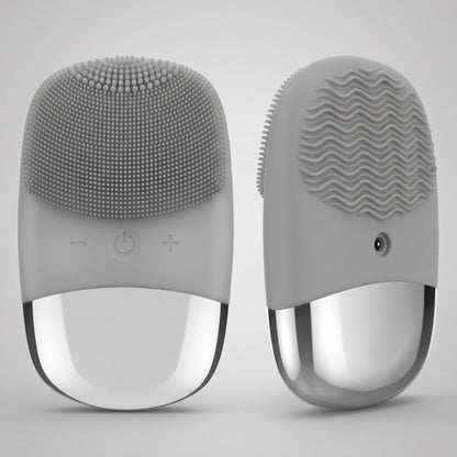 Sonic Silicone Facial Cleansing Brush with Dual-Surface Design