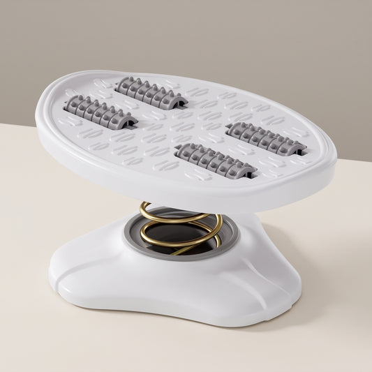 Spring Rocking Footrest with Massage Rollers for Desk Use