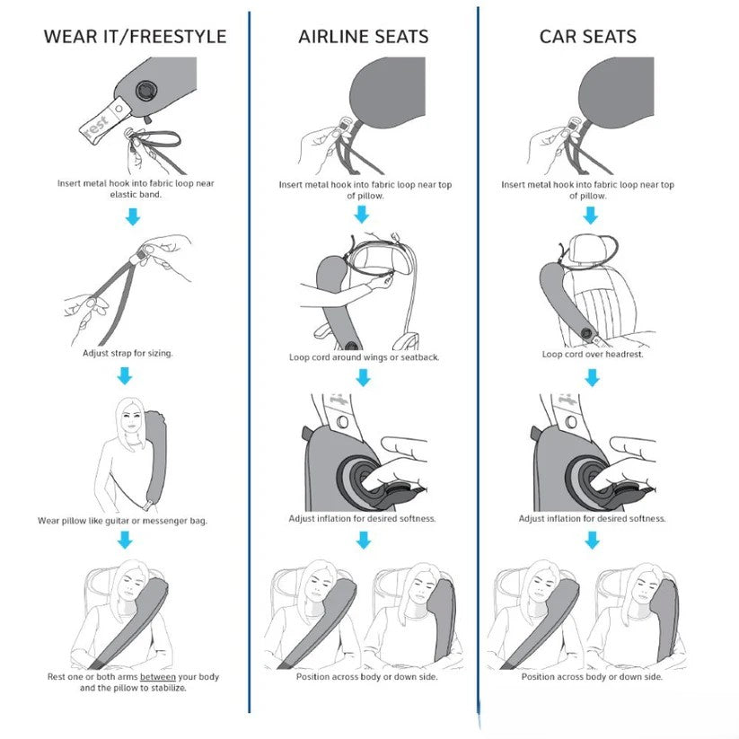 Ergonomic Travel Neck Pillow for Airplane & Car Comfort