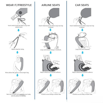 Ergonomic Travel Neck Pillow for Airplane & Car Comfort