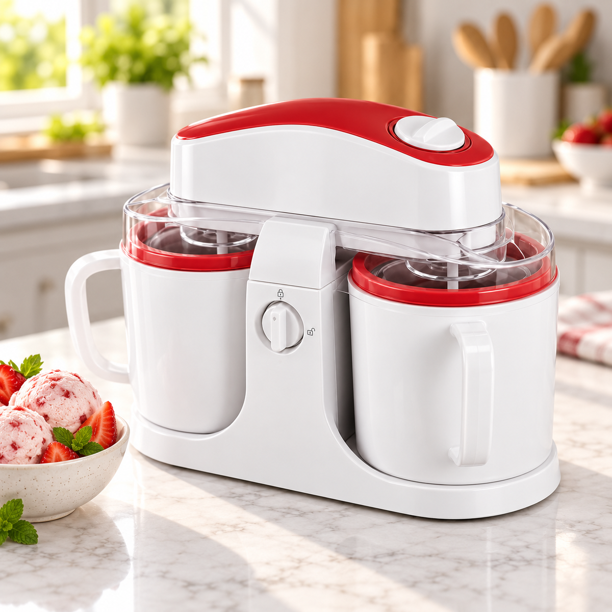 Dual-Cup Ice Cream & Frozen Dessert Maker