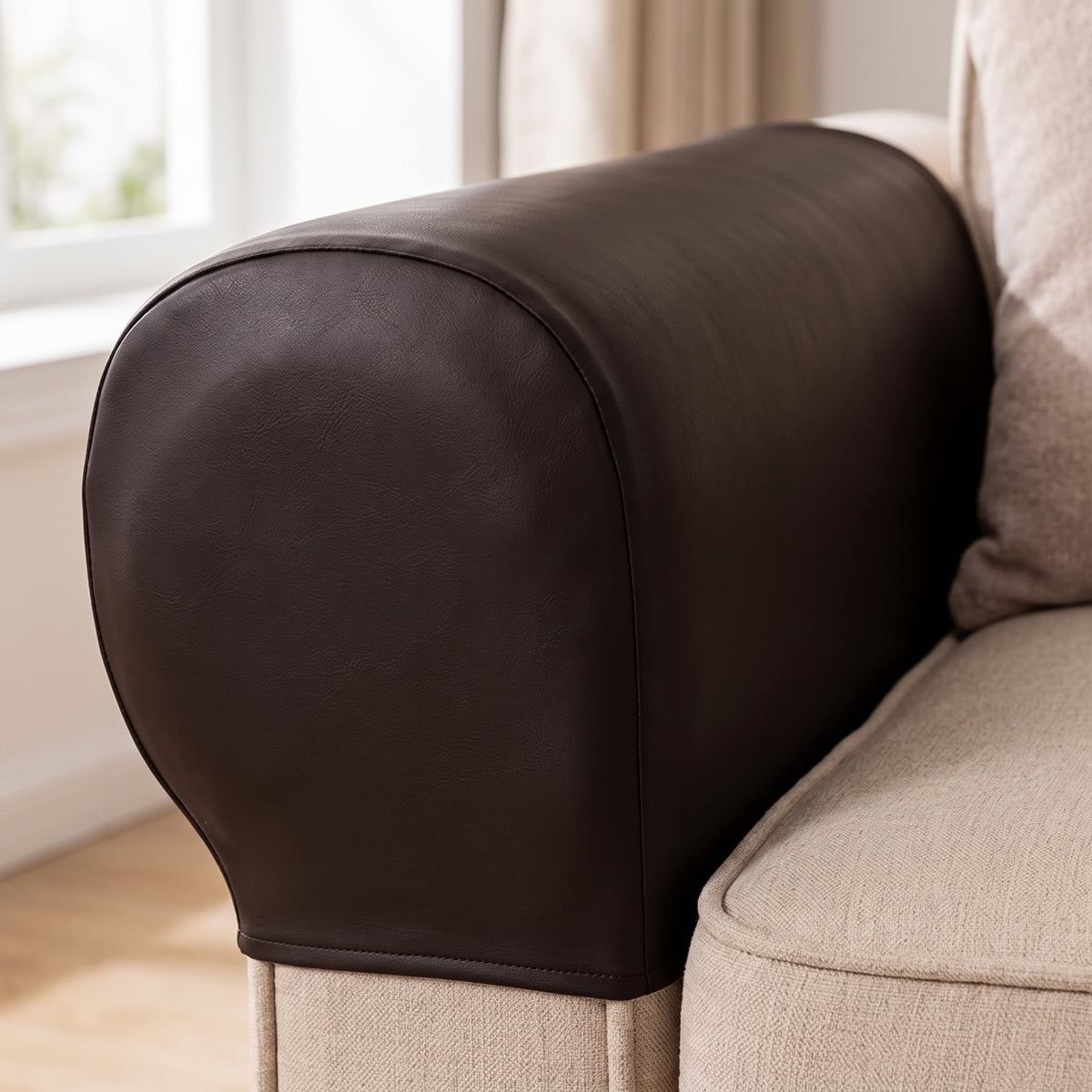 Stretch-Fit Sofa Armrest Covers, 2-Piece Set