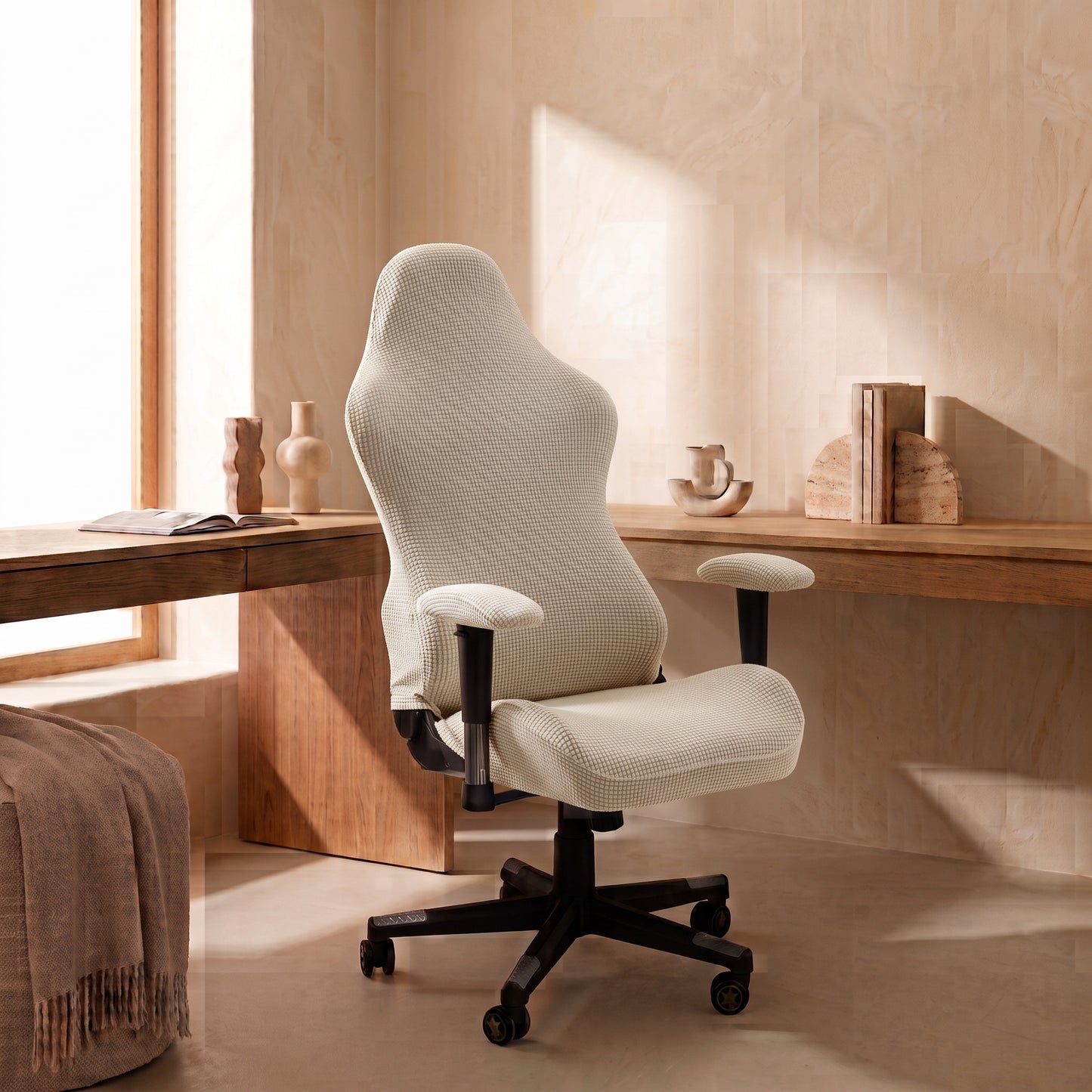 Stretch Jacquard High-Back Office & Gaming Chair Cover Set