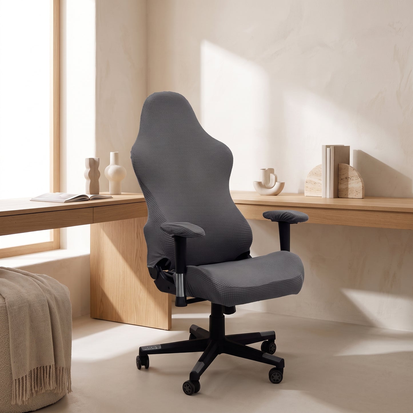 Stretch Jacquard High-Back Office & Gaming Chair Cover Set
