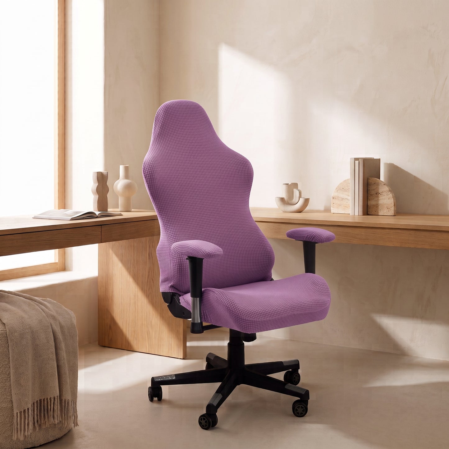 Stretch Jacquard High-Back Office & Gaming Chair Cover Set