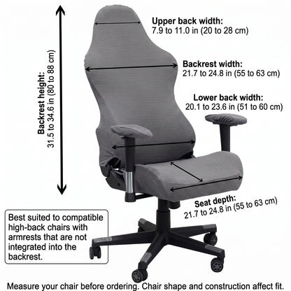 Stretch Jacquard High-Back Office & Gaming Chair Cover Set