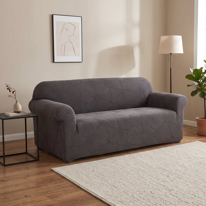 Stretch Jacquard Leaf Pattern Sofa Slipcover