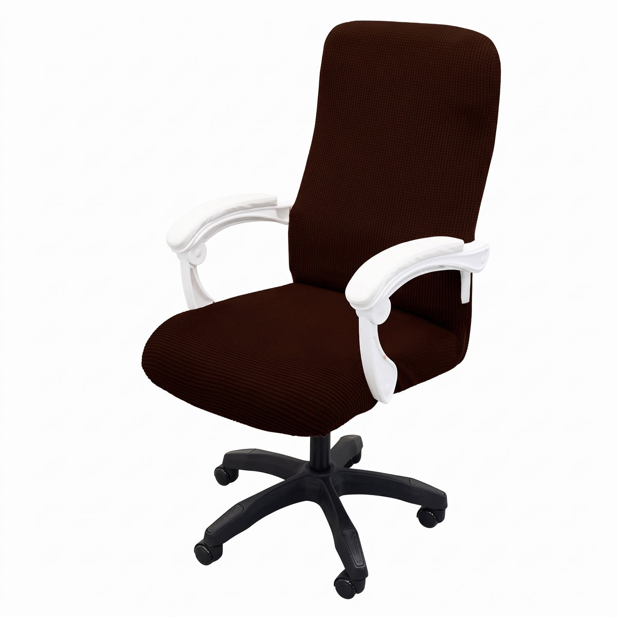 Stretch Jacquard Office Chair Cover with Zippered Arm Openings