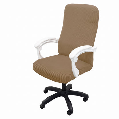 Stretch Jacquard Office Chair Cover with Zippered Arm Openings