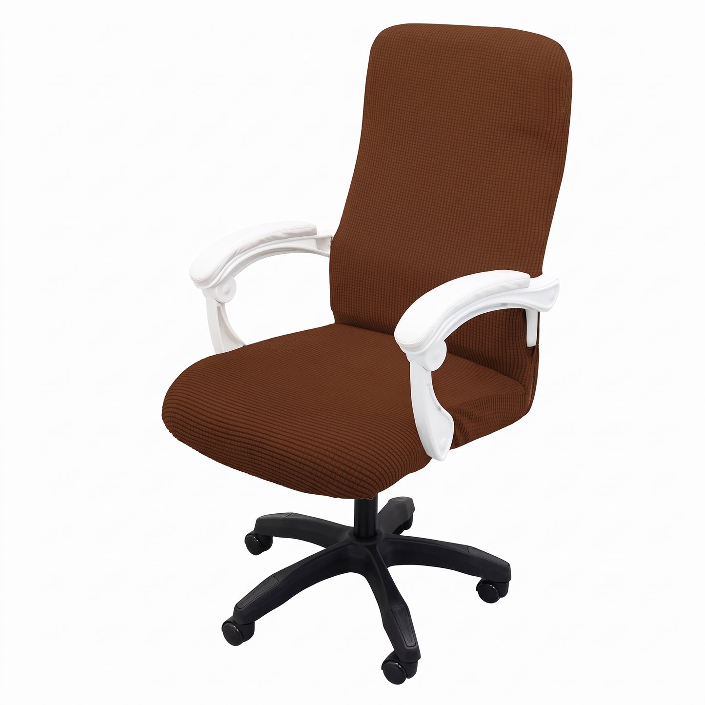 Stretch Jacquard Office Chair Cover with Zippered Arm Openings