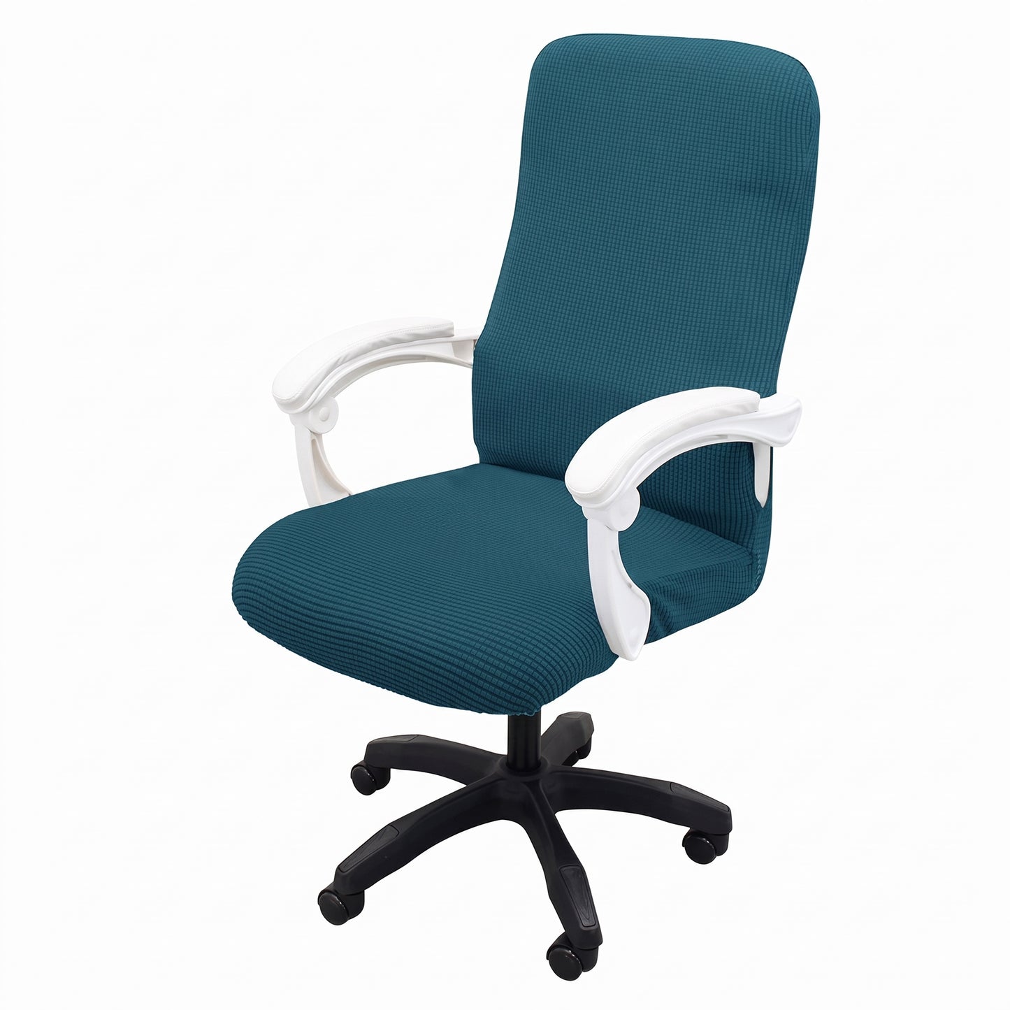 Stretch Jacquard Office Chair Cover with Zippered Arm Openings