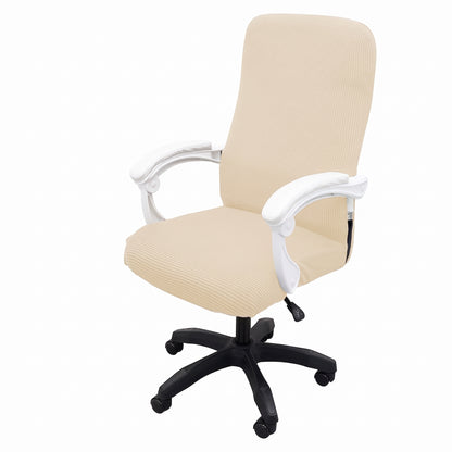 Stretch Jacquard Office Chair Cover with Zippered Arm Openings