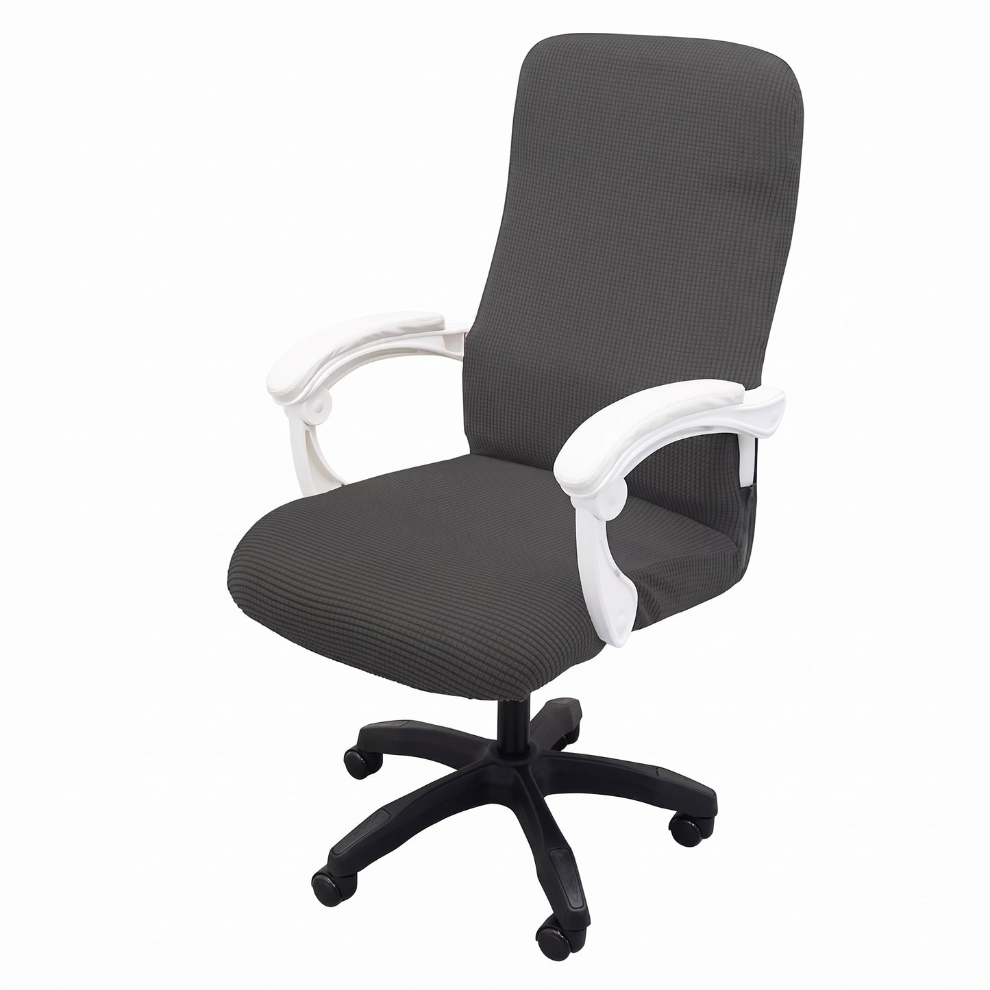 Stretch Jacquard Office Chair Cover with Zippered Arm Openings