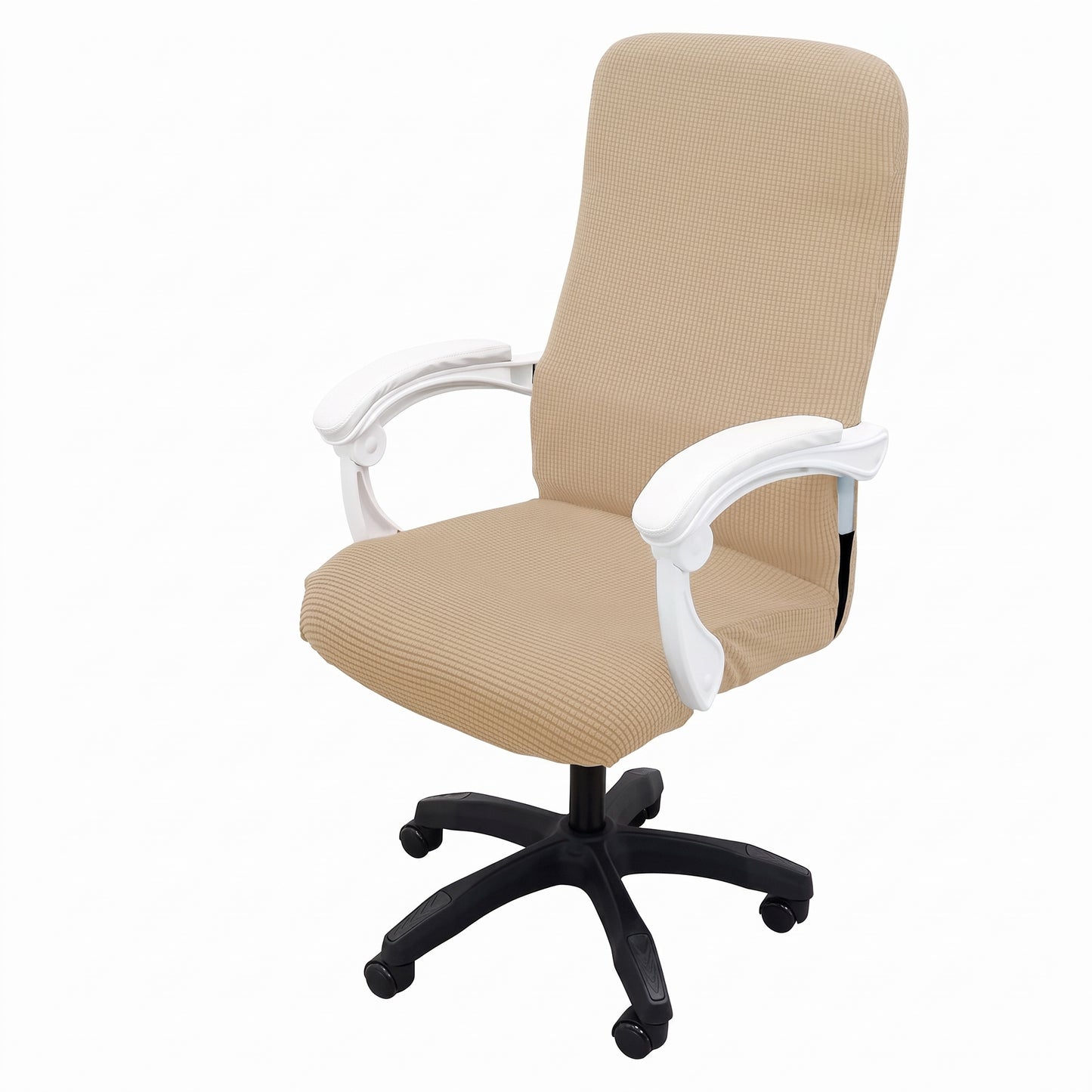 Stretch Jacquard Office Chair Cover with Zippered Arm Openings