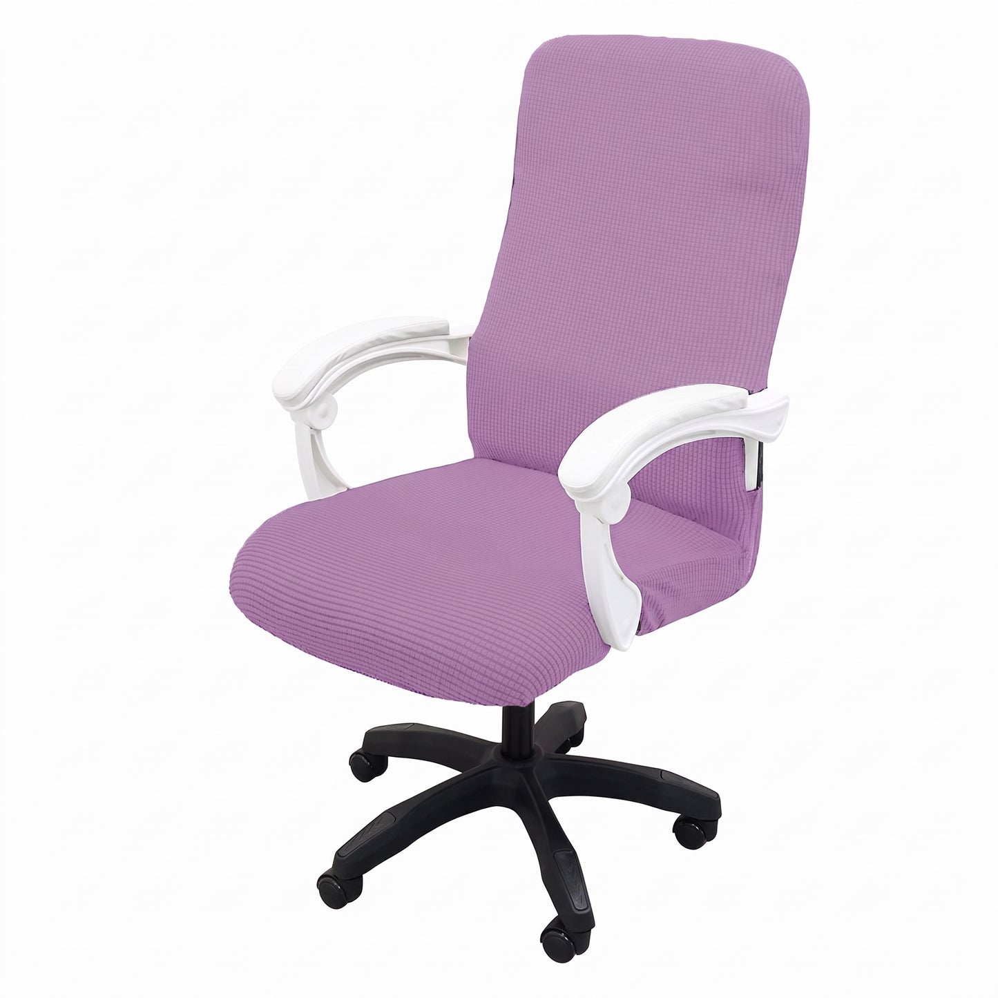 Stretch Jacquard Office Chair Cover with Zippered Arm Openings