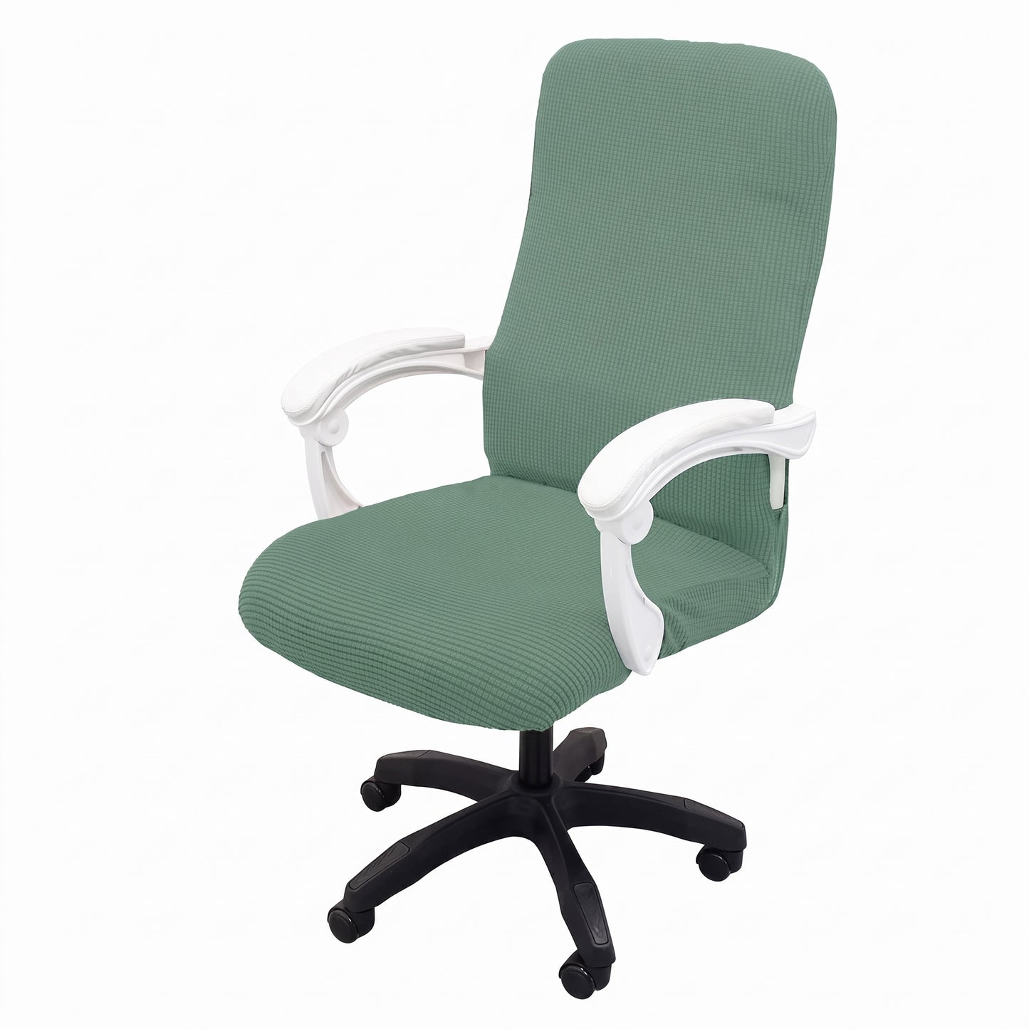 Stretch Jacquard Office Chair Cover with Zippered Arm Openings