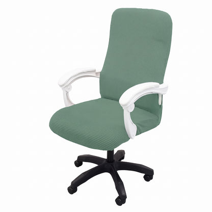 Stretch Jacquard Office Chair Cover with Zippered Arm Openings
