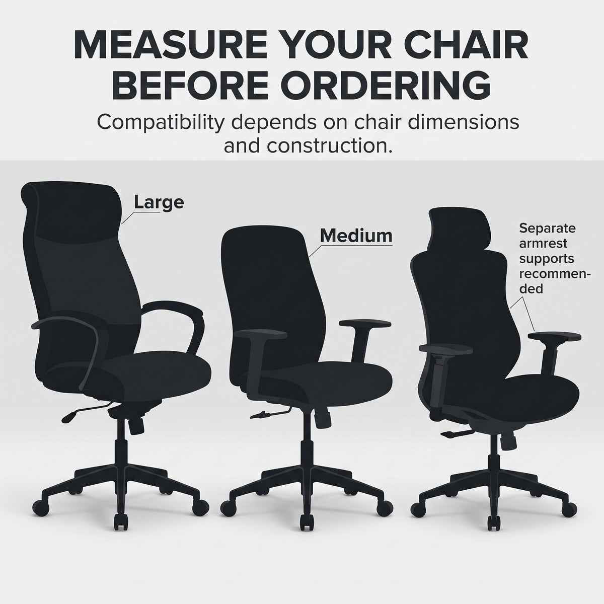 Stretch Jacquard Office Chair Cover with Zippered Arm Openings