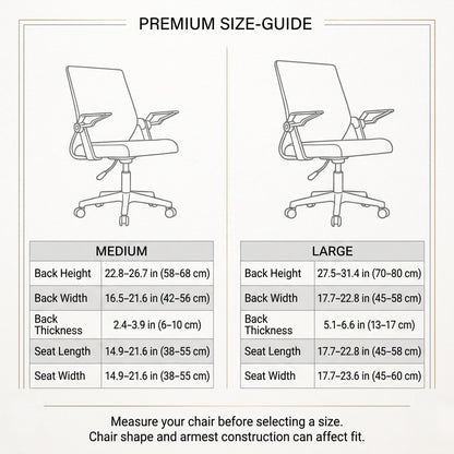 Stretch Jacquard Office Chair Cover with Zippered Arm Openings