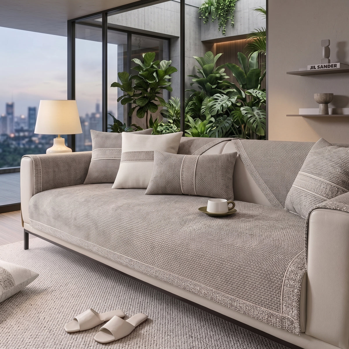 Textured Anti-Slip Modular Sofa Cover for Seats & Backrests