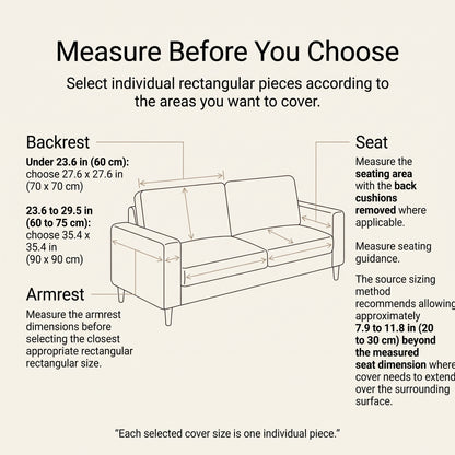 Textured Anti-Slip Sofa Protector Cover with Decorative Trim