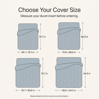 Textured Double-Sided Plush Velvet Zippered Duvet Cover