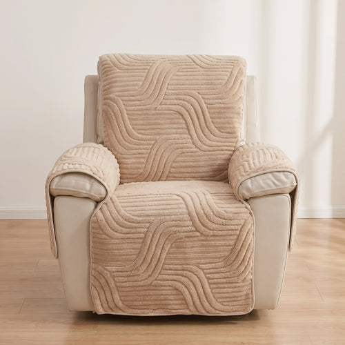 Textured Fleece Non-Slip Recliner Chair Protector Cover