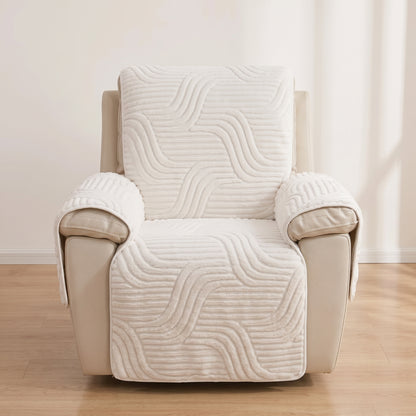 Textured Fleece Non-Slip Recliner Chair Protector Cover