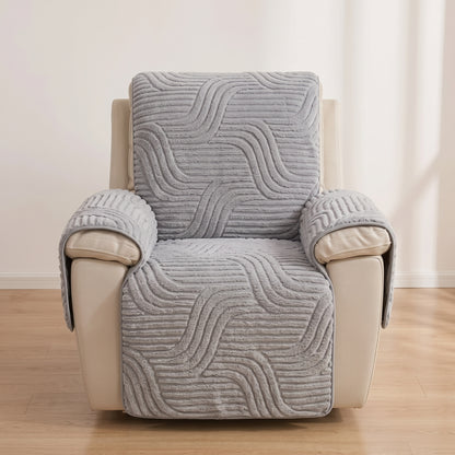 Textured Fleece Non-Slip Recliner Chair Protector Cover