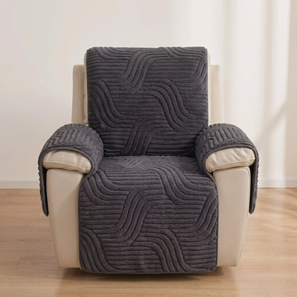 Textured Fleece Non-Slip Recliner Chair Protector Cover