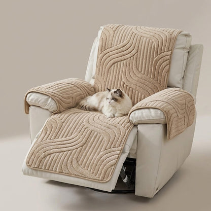 Textured Fleece Non-Slip Recliner Chair Protector Cover