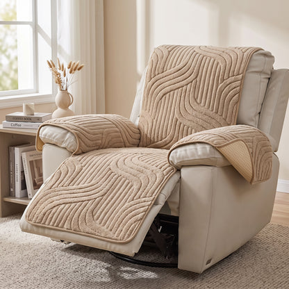 Textured Fleece Non-Slip Recliner Chair Protector Cover