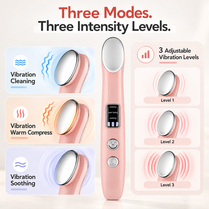 Rechargeable Heated Vibration Eye Massage Wand with 3 Modes