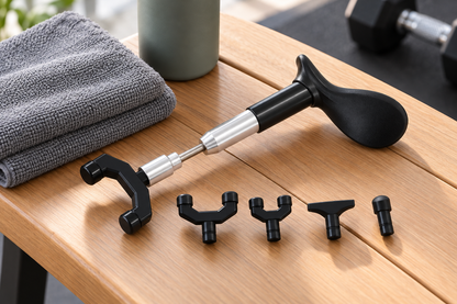 Manual Trigger Point Pressure Massager with Interchangeable Head Options