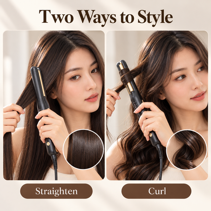 Mini Narrow-Plate Ionic Hair Straightener & Curler with 5 Heat Settings