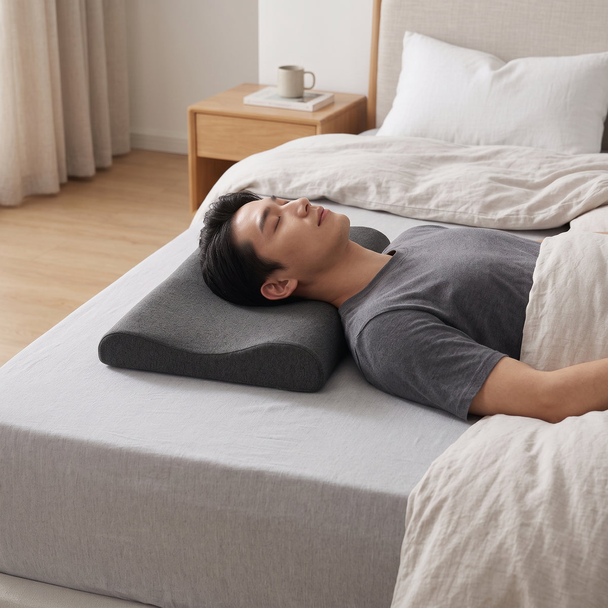 Ultra-Thin Contoured Memory Foam Neck Pillow