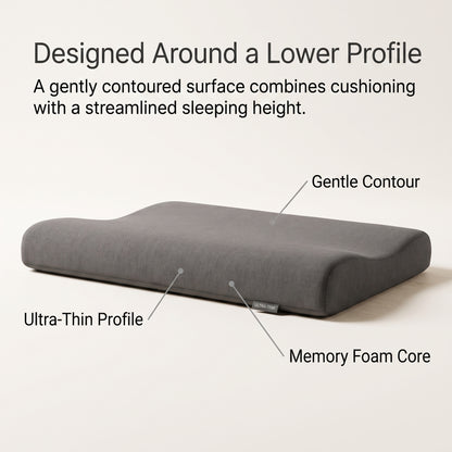 Ultra-Thin Contoured Memory Foam Neck Pillow