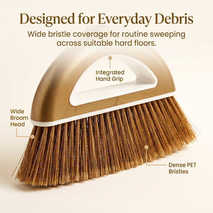Upright Broom & Dustpan Cleaning Set with Optional Floor Wiper