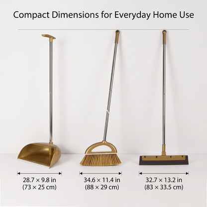 Upright Broom & Dustpan Cleaning Set with Optional Floor Wiper