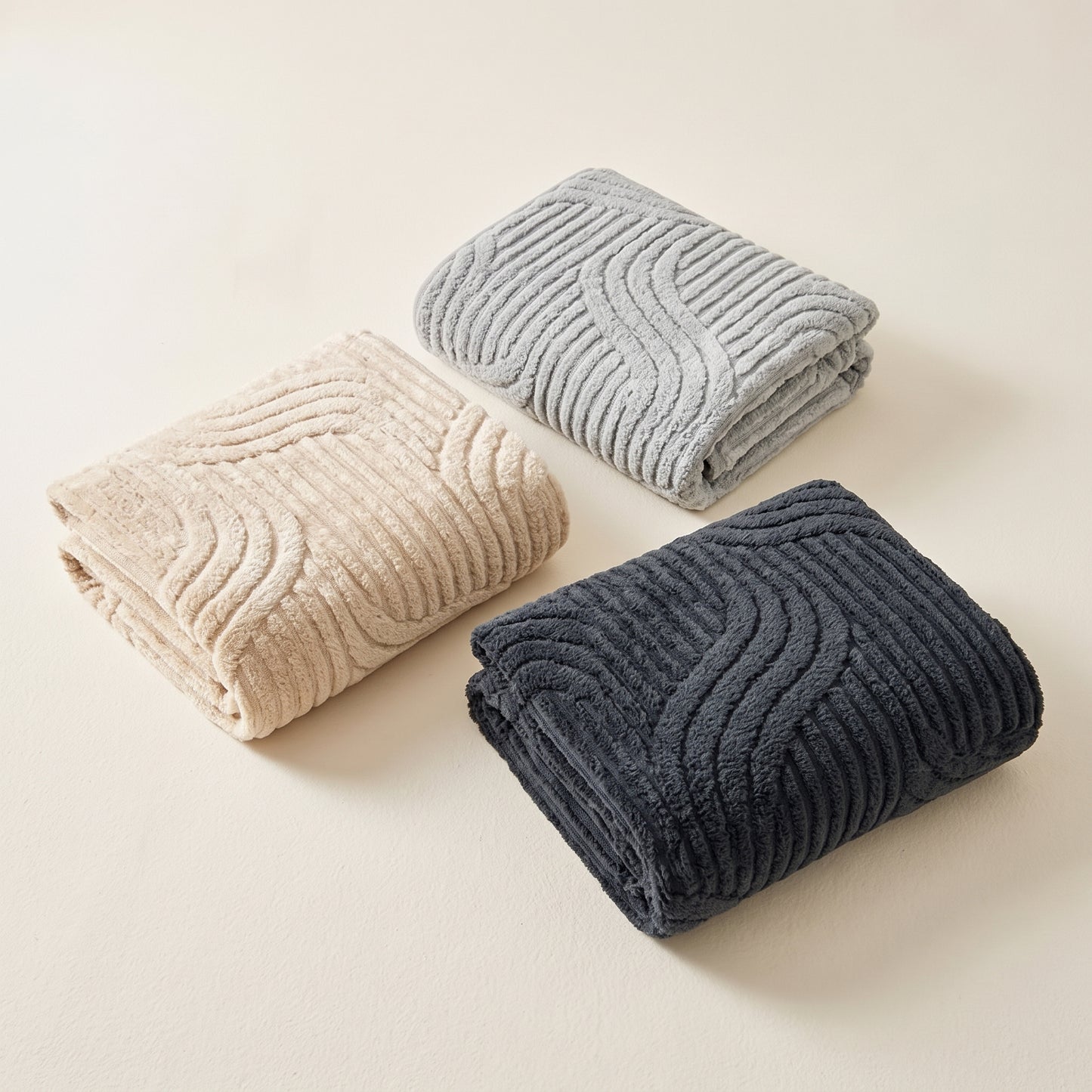 Velvet Striped Non-Slip Sofa Cushion Cover