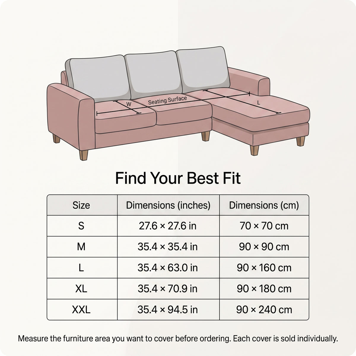 Velvet Striped Non-Slip Sofa Cushion Cover