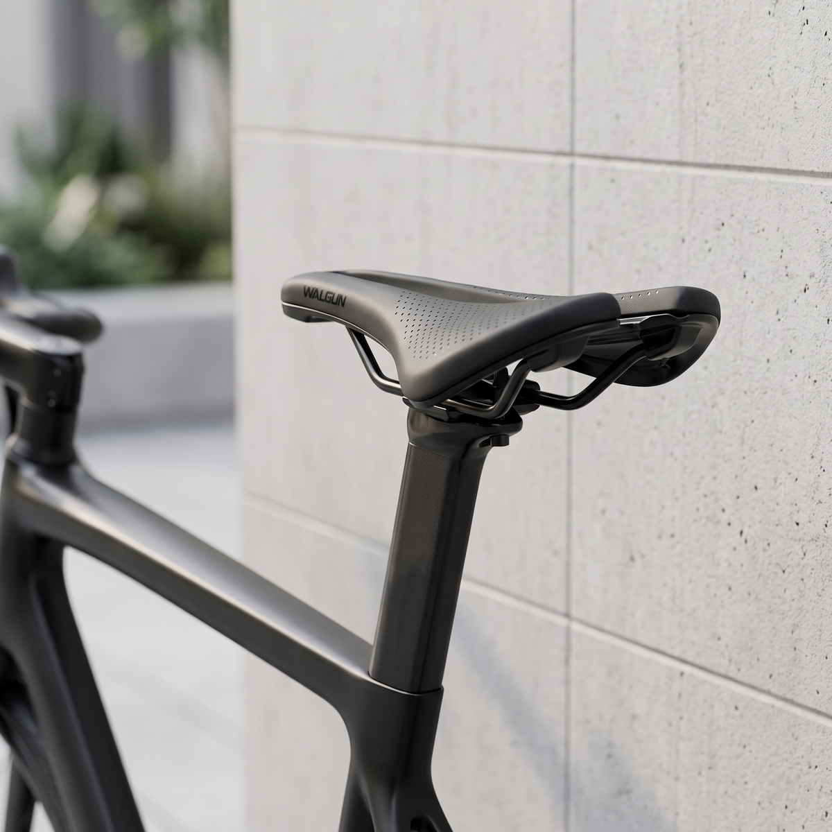 Ventilated Hollow-Core Bicycle Saddle with Cushioned Support