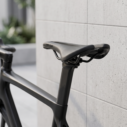 Ventilated Hollow-Core Bicycle Saddle with Cushioned Support